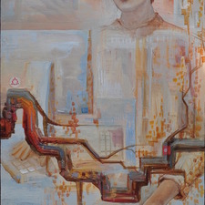 m Family Tree 4 of 5. Him 40x24x1,5" acrylic on canvas