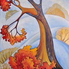 OlgaIvkinArt a Tree Autumn Tango 24x18 sold