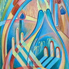 OlgaIvkin Ethereal Angelic Voices24x36in acrylic canvas