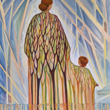 1OlgaIvkin Back from a park 22x28 Acrylic