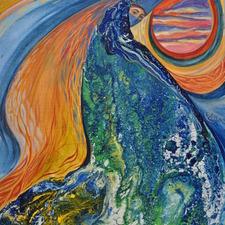 Olga Ivkin f Queen of Night 11"x14" Flowing Acrylic